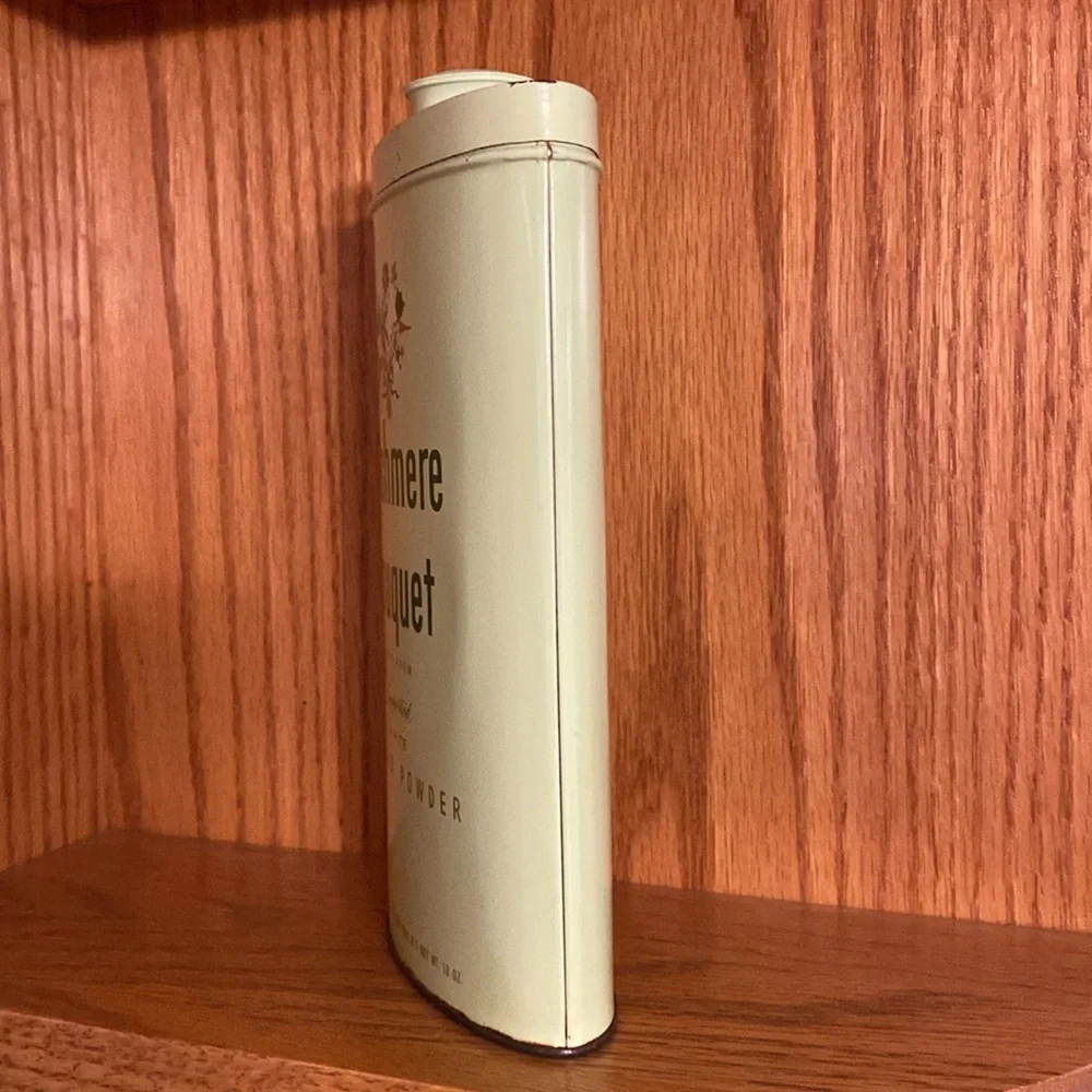 Vintage Cashmere Bouquet Talcum Powder Tin With Partial Powder